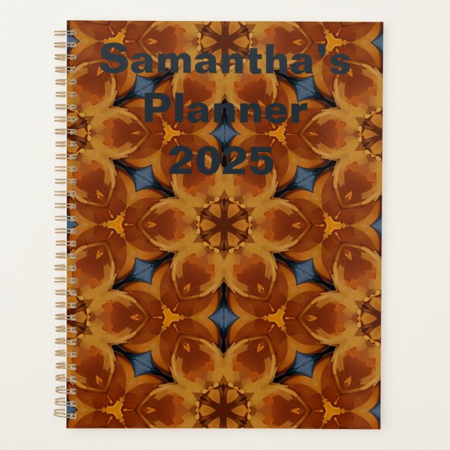 Customisable Geometric, Geometric Flower, Geometri Planner (Front)