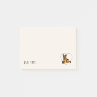 Customisable German Shepherd Lovers Birthday Gift Post-it Notes