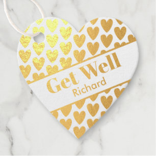 Customisable get well favour tags