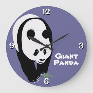 Customisable Giant Panda Bear Large Clock