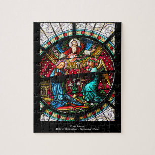 Customisable Gift For Priest Stained Glass Jigsaw Puzzle