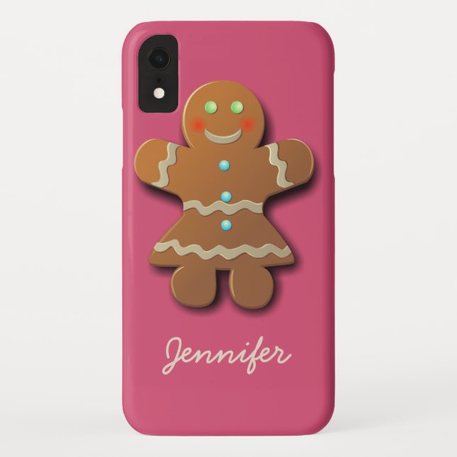 Customisable Gingerbread Cookie Case-Mate iPhone Case (Back)