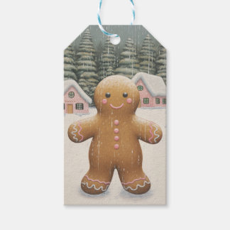 Customisable Gingerbread Man Christmas Gift Tags