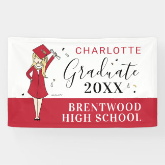 Customisable Girl Avatar | High School Graduation  Banner