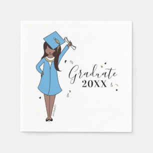 Customisable Girl Avatar   High School Graduation  Napkin