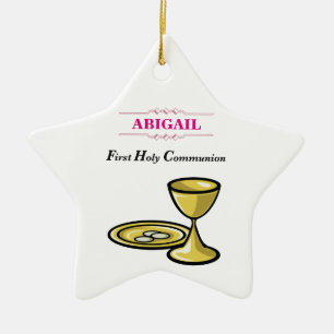 Customisable, Girl Communion Body and Blood Ceramic Tree Decoration