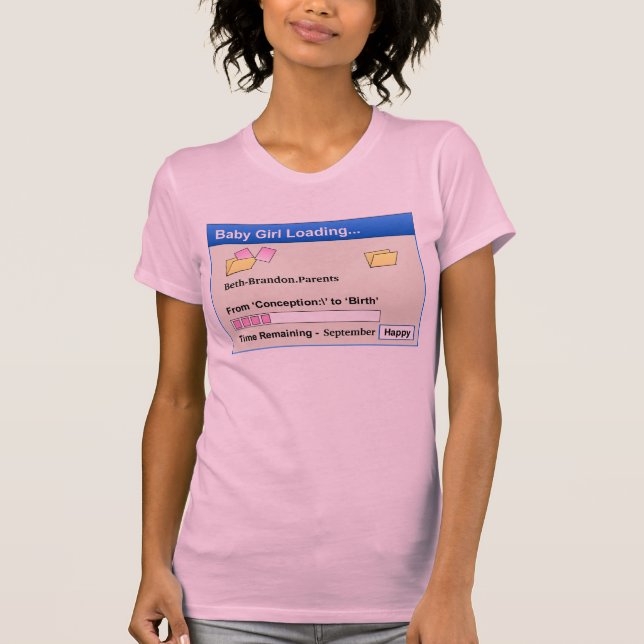 Customisable - Girl Loading T-Shirt (Front)