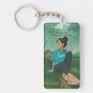 Customisable Girl Quoted Key Ring