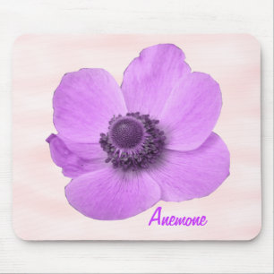 Customisable Girly Pink Anemone Mousepad