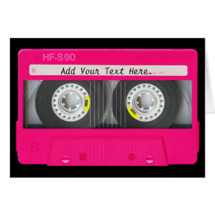 Customisable Girly Pink Cassette Tape