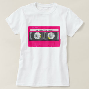 Customisable Girly Pink Cassette Tape T-Shirt
