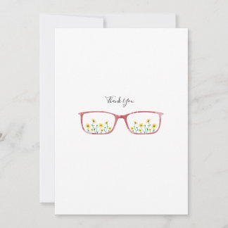 Customisable Glasses and Daisies Greeting Card