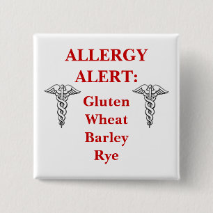 Customisable Gluten Allergy Button