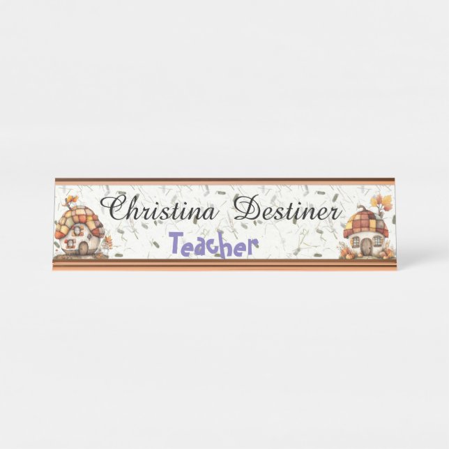 Customisable Gnome Homes Desk Name Plate (Front)