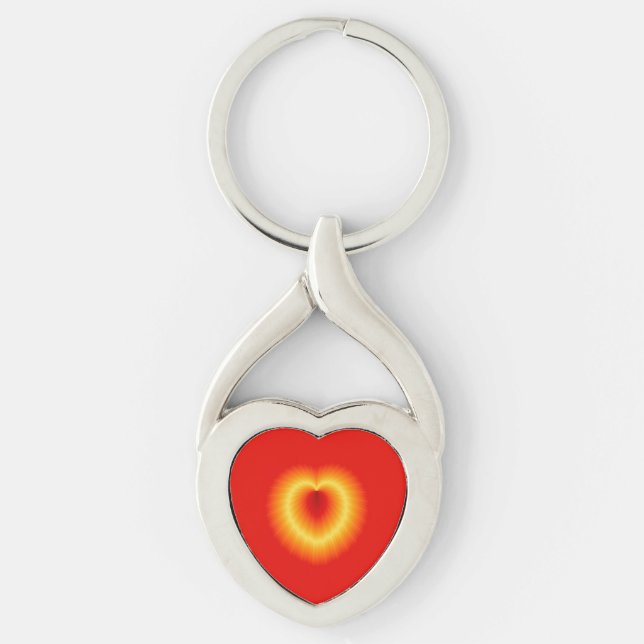 Customisable Golden Heart Keychains (Front)