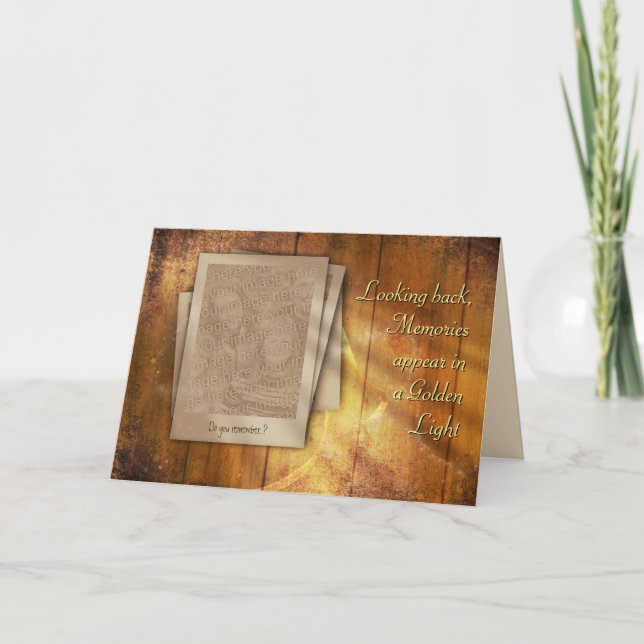(Customisable) Golden Memories Card (Front)