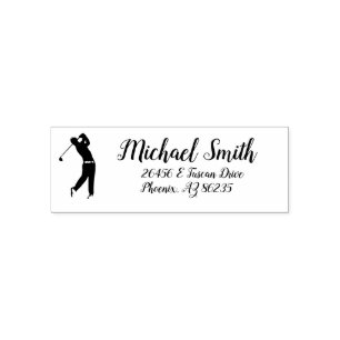 Customisable Golf Club Personalised Golf Address Self-inking Stamp