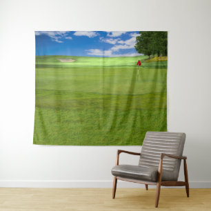 Customisable Golf Course Theme Backdrop Tapestry