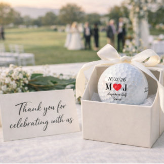 Customisable Golf Course Wedding Favours Gifts Balls