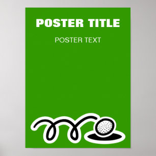 Customisable golf poster template