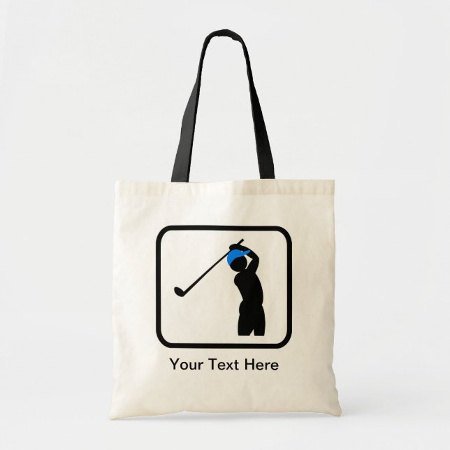 Customisable Golfer Logo Tote Bag (Front)