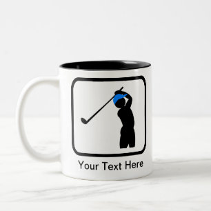 Customisable Golfer Logo Two-Tone Coffee Mug