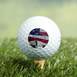 Customisable Golfer's Gift Flag Patriotic  Golf Balls