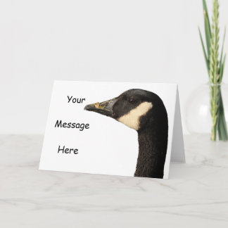 Customisable Goose Head Greeting Card