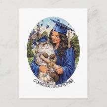 Customisable Graduate & Cat Sentimental Photo Temp
