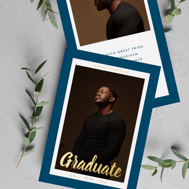 Customisable "Graduate" Photo Graduation Gold (Creator Uploaded)
