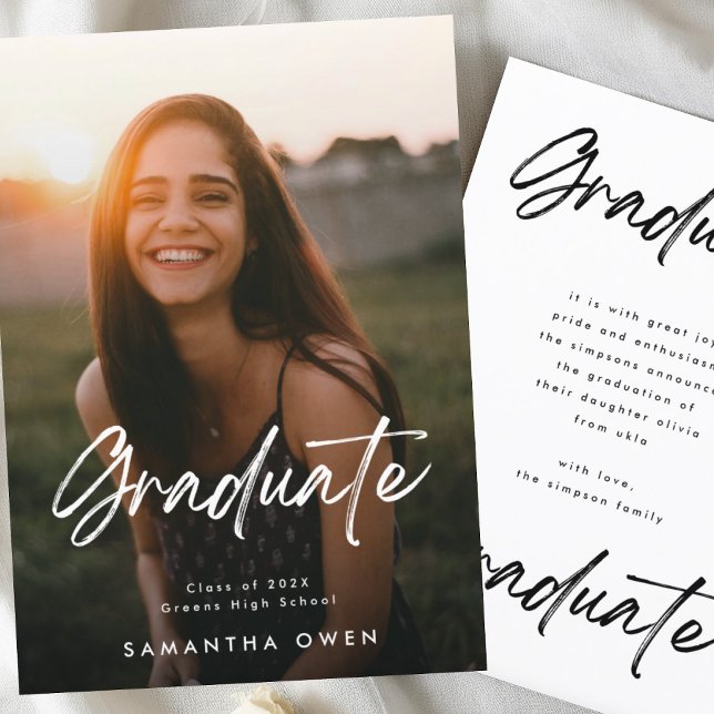 Customisable Graduation Announcement Photo Card (Creator Uploaded)