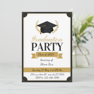 Customisable Graduation invitation