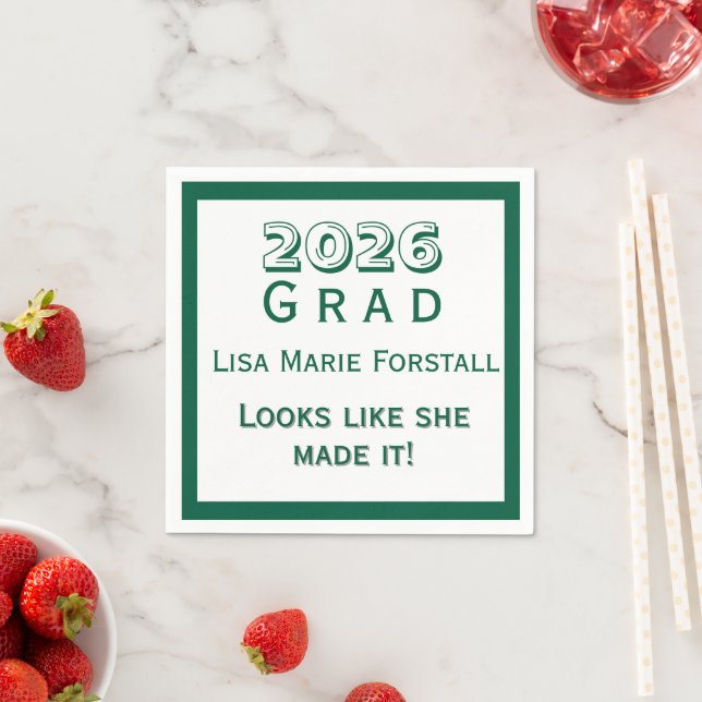 Customisable Graduation  Napkin (Insitu)