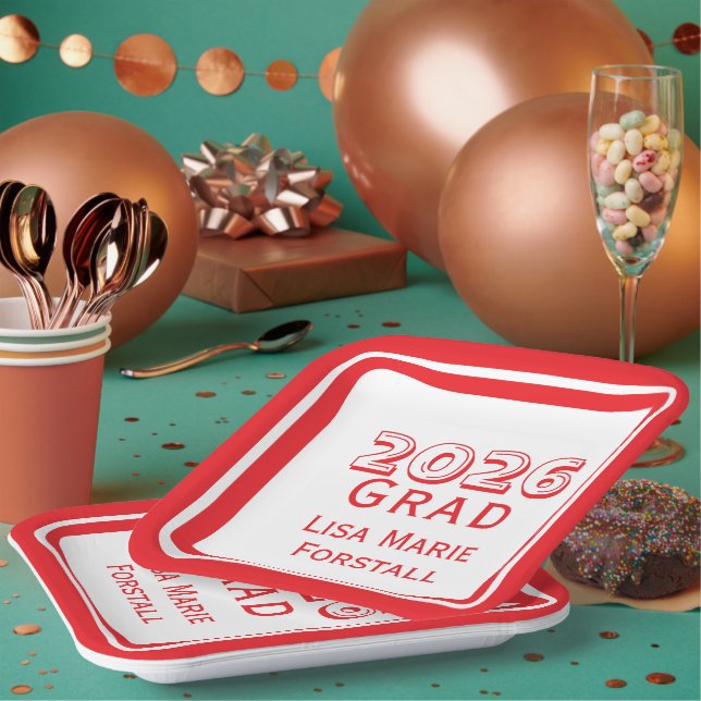 Customisable Graduation  Paper Plate (Multi)