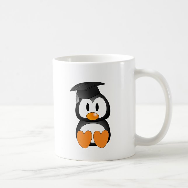 Customisable Graduation Penguin Coffee Mug (Right)