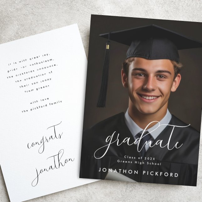 Customisable Graduation Photo Grad Graduate Announcement (Creator Uploaded)