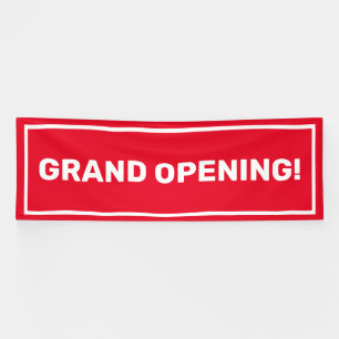 Customisable grand opening business banner