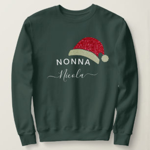 Customisable Grandma Nonna Christmas Santa Clause Sweatshirt