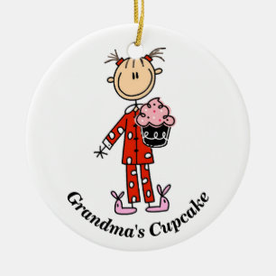 Customisable Grandma's Cupcake Ornament