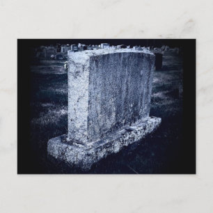 Customisable Gravestone Themed Postcard