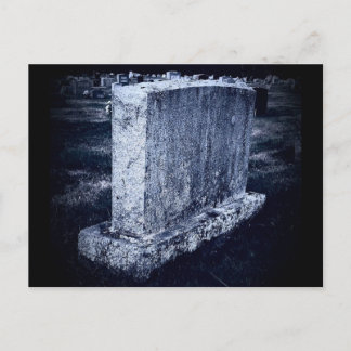 Customisable Gravestone Themed Postcard