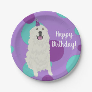 Customisable Great Pyrenees  Birthday  Paper Plate
