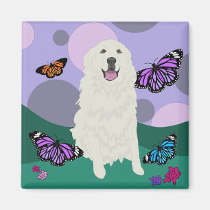 Customisable Great Pyrenees Butterfly  Magnet
