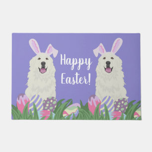 Customisable Great Pyrenees Easter Doormat