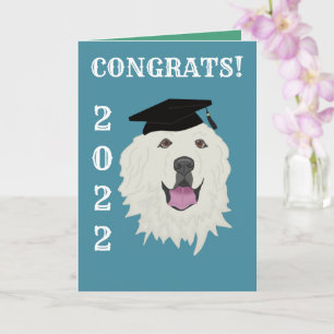 Customisable Great Pyrenees Graduation Card