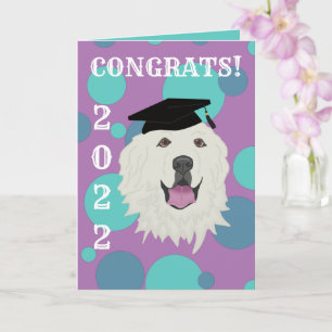 Customisable Great Pyrenees Graduation Card