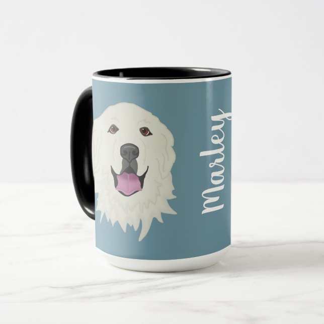 Customisable Great Pyrenees  Mug (Front Left)