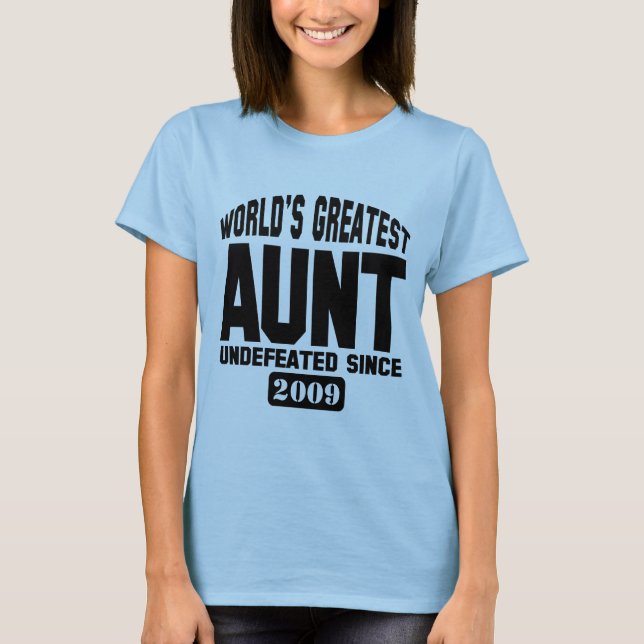 Customisable Greatest Aunt T-Shirt (Front)