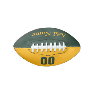 Customisable Green/Gold Mini Football