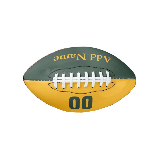 Customisable Green/Gold Mini Football (Front)